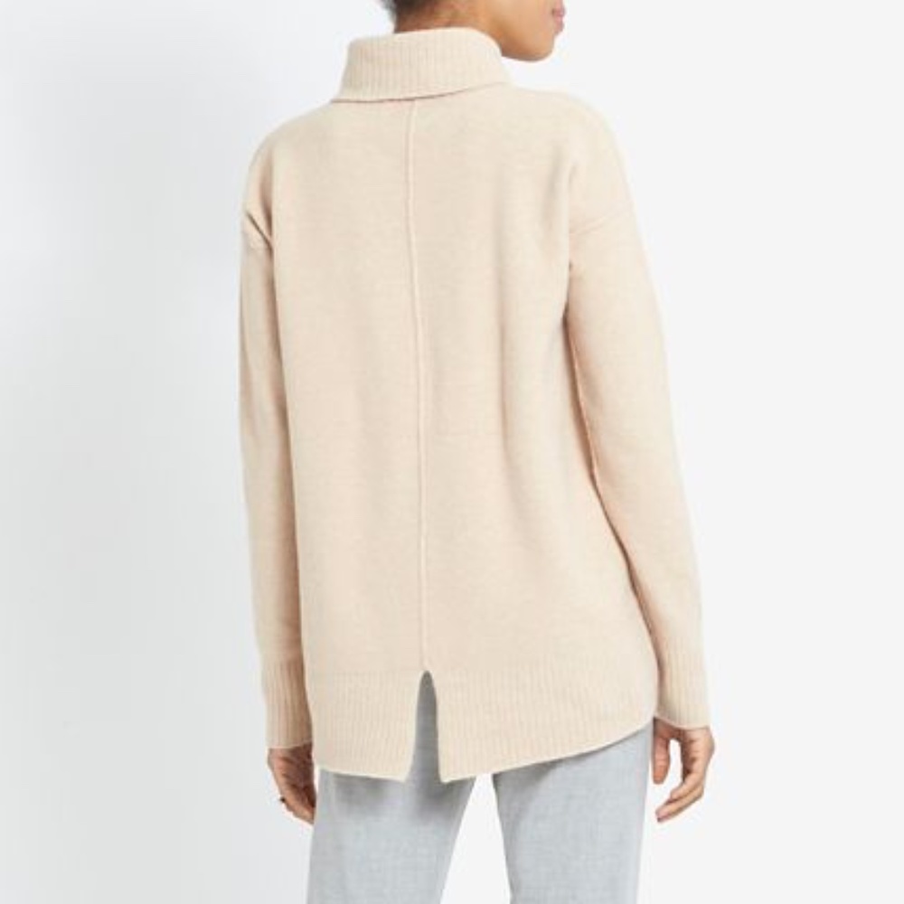 Brochu Walker Tan Wool Angora Turtleneck Sweater